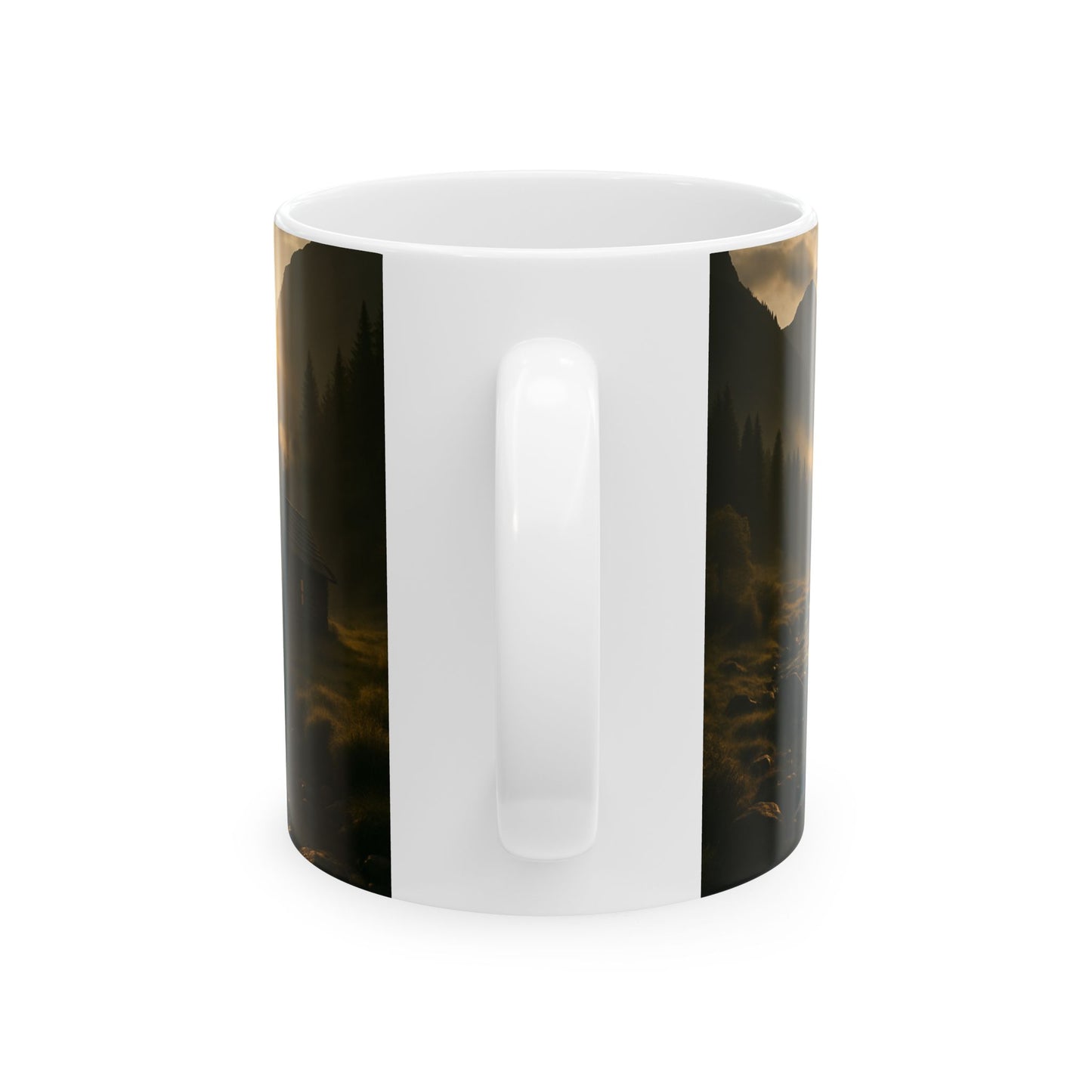 Cozy Cabin Ceramic Mug - Nature Lover Gift, Mountain Coffee Cup, Camping Decor, Homestead Mugs, Dreamy Wilderness Drinkware