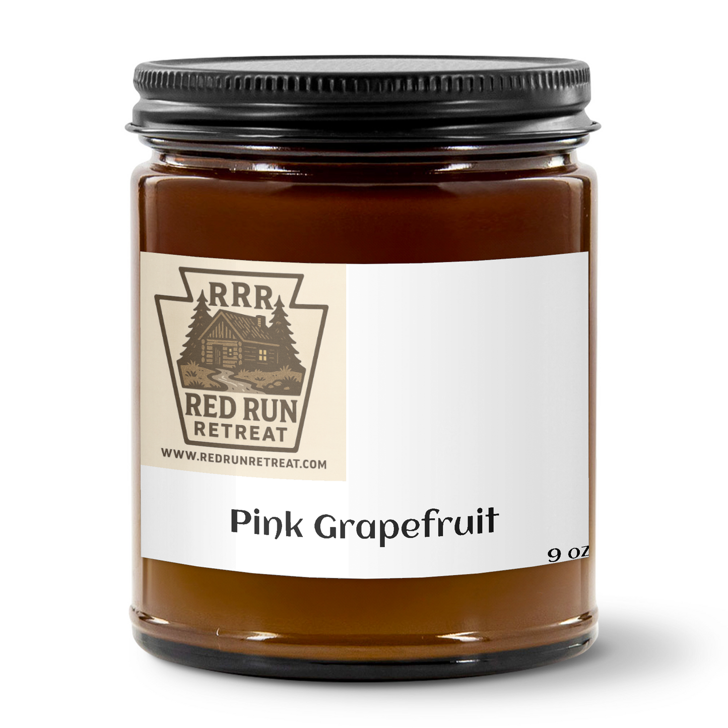 Pink Grapefruit   9oz Amber Jar Candle