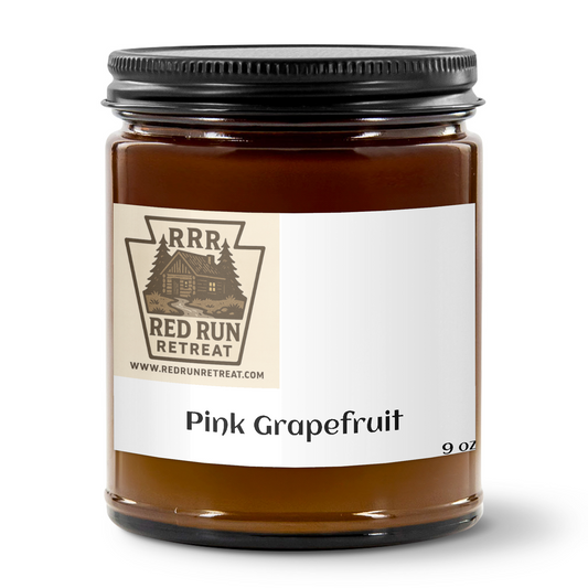 Pink Grapefruit   9oz Amber Jar Candle