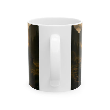 Cozy Cabin Ceramic Mug - Nature Lover Gift, Mountain Coffee Cup, Camping Decor, Homestead Mugs, Dreamy Wilderness Drinkware